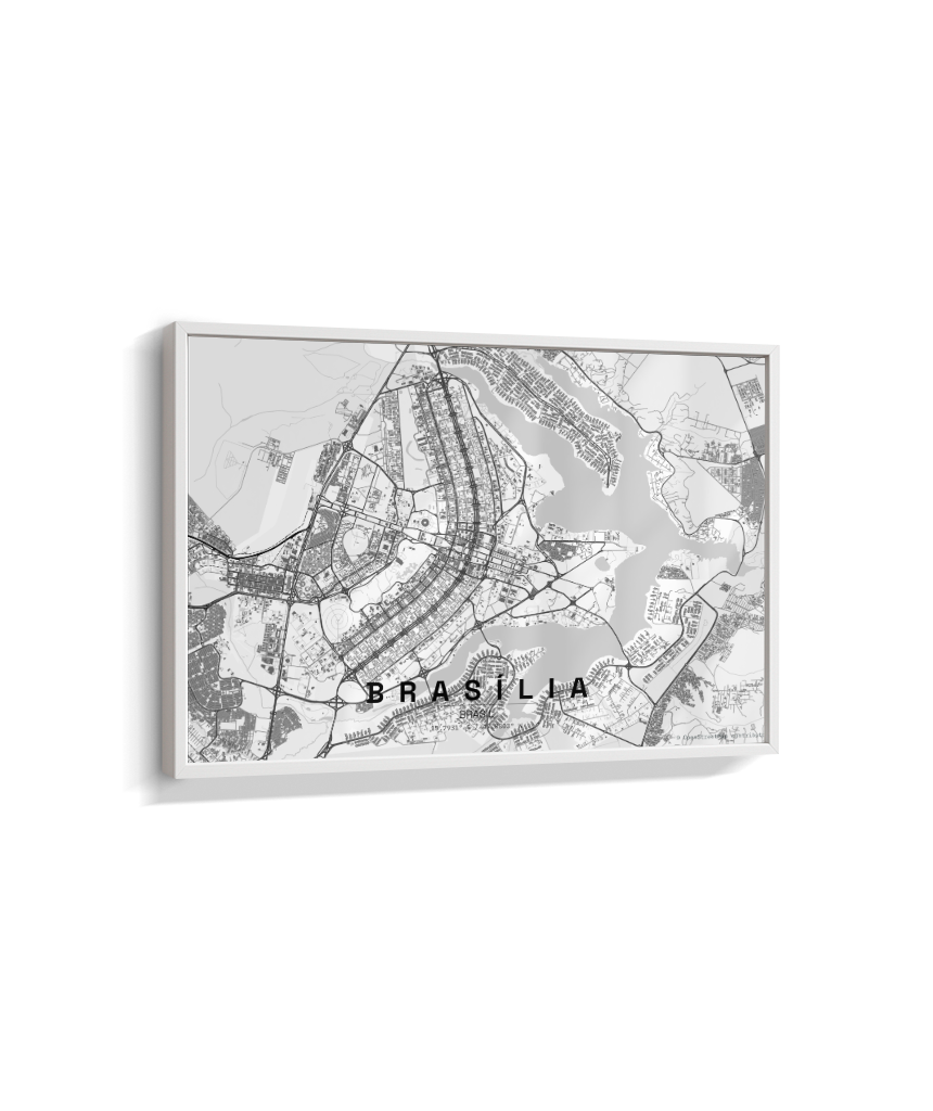 Quadro Horizontal Mapa de Brasília