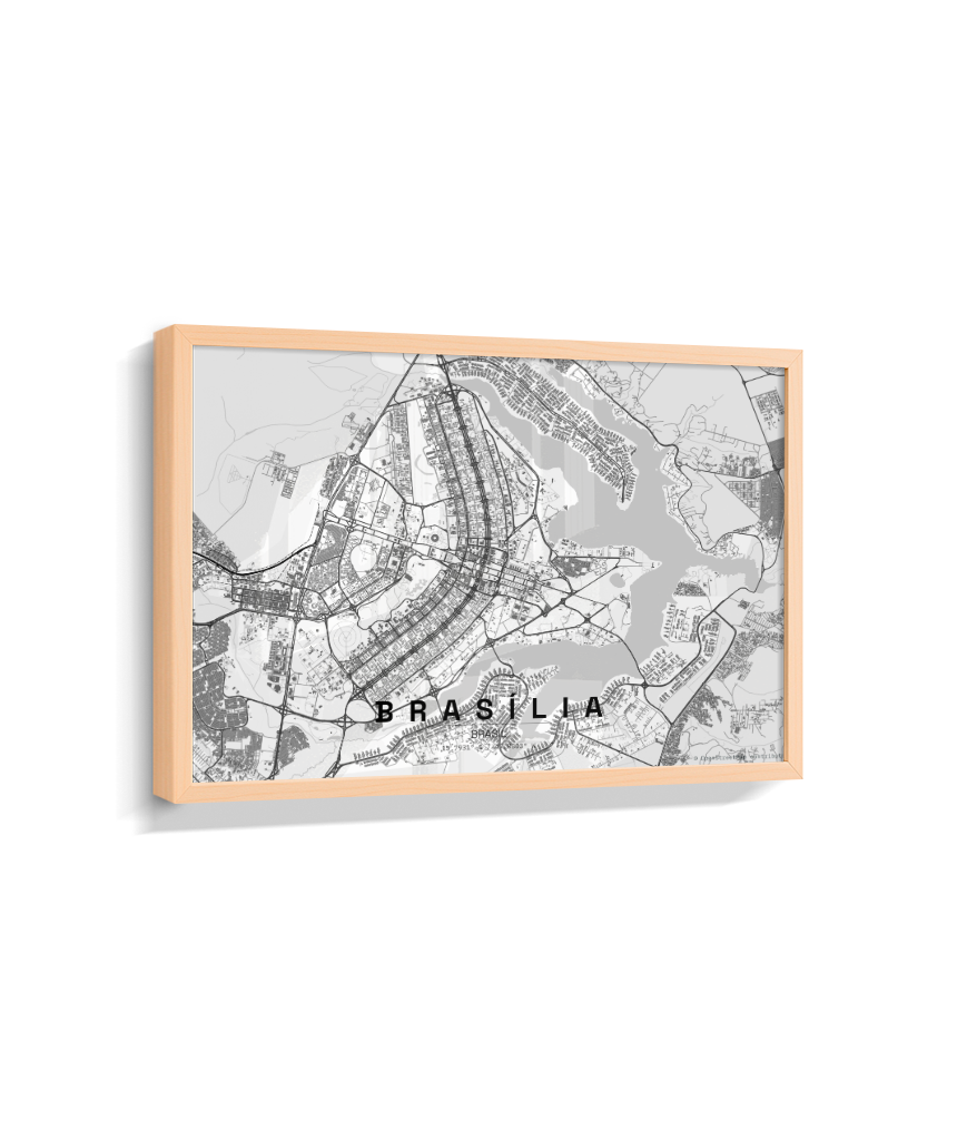 Quadro Horizontal Mapa de Brasília