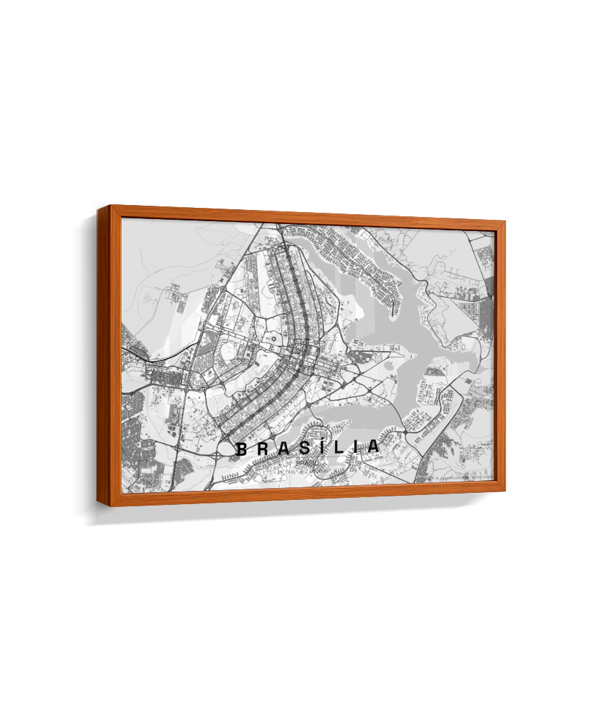 Quadro Horizontal Mapa de Brasília
