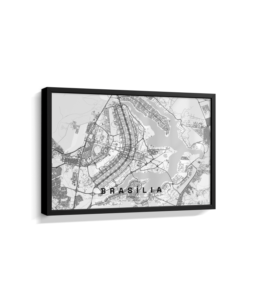 Quadro Horizontal Mapa de Brasília