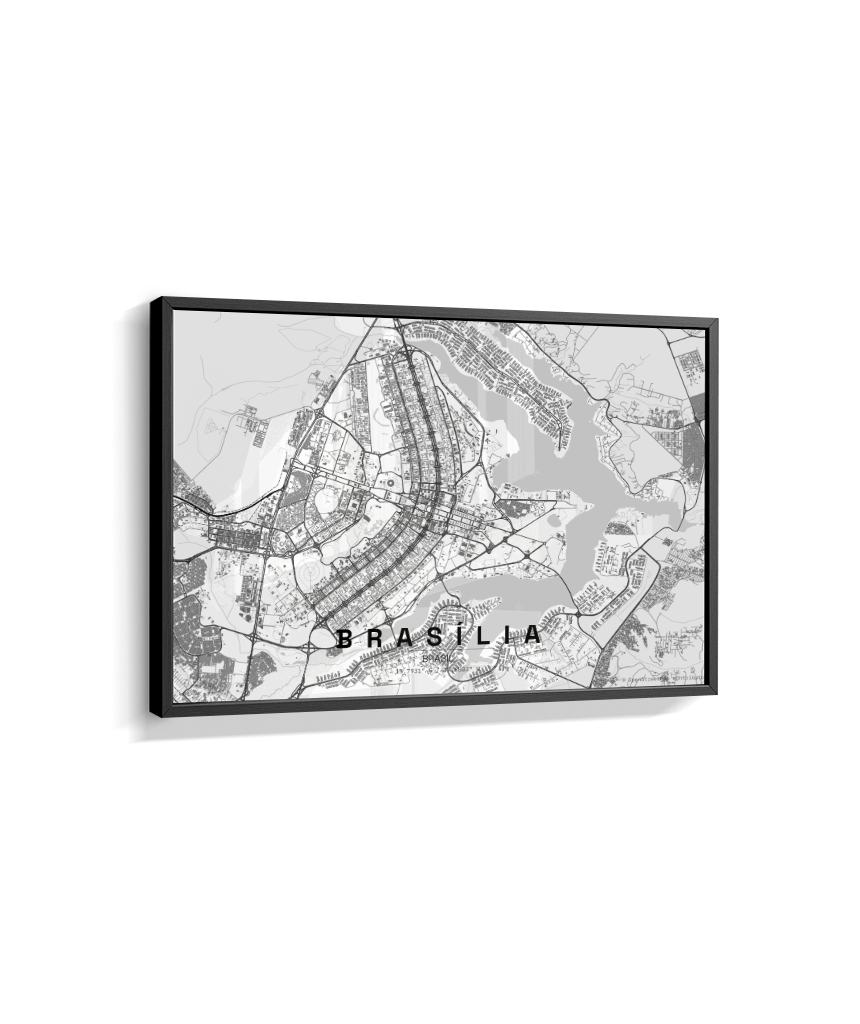 Quadro Horizontal Mapa de Brasília
