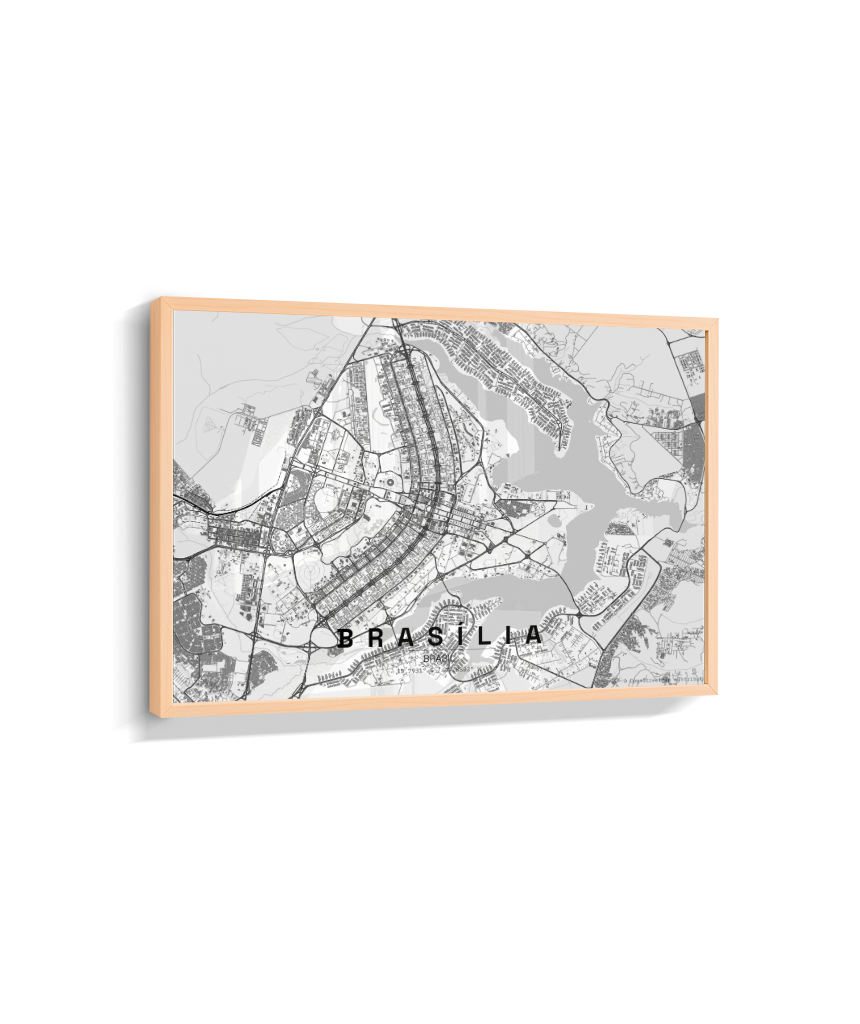 Quadro Horizontal Mapa de Brasília