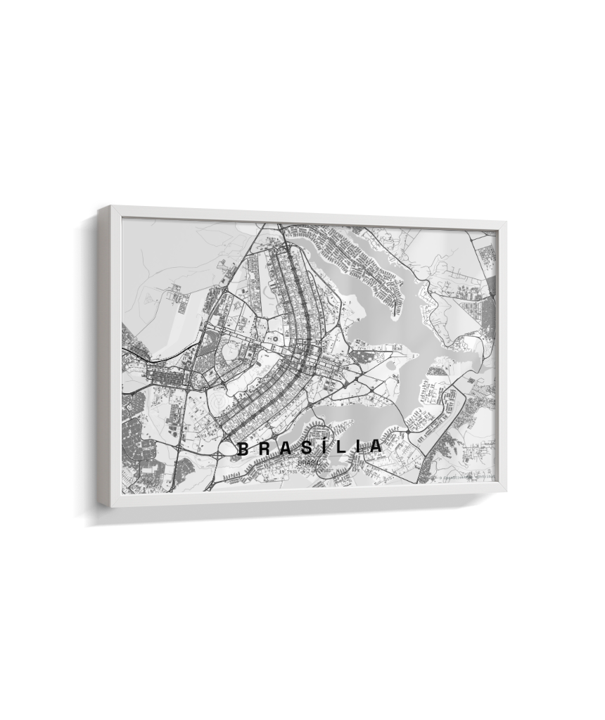 Quadro Horizontal Mapa de Brasília