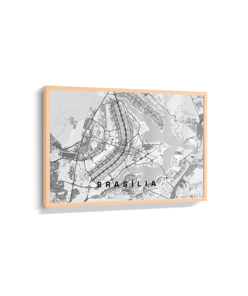 Quadro Horizontal Mapa de Brasília