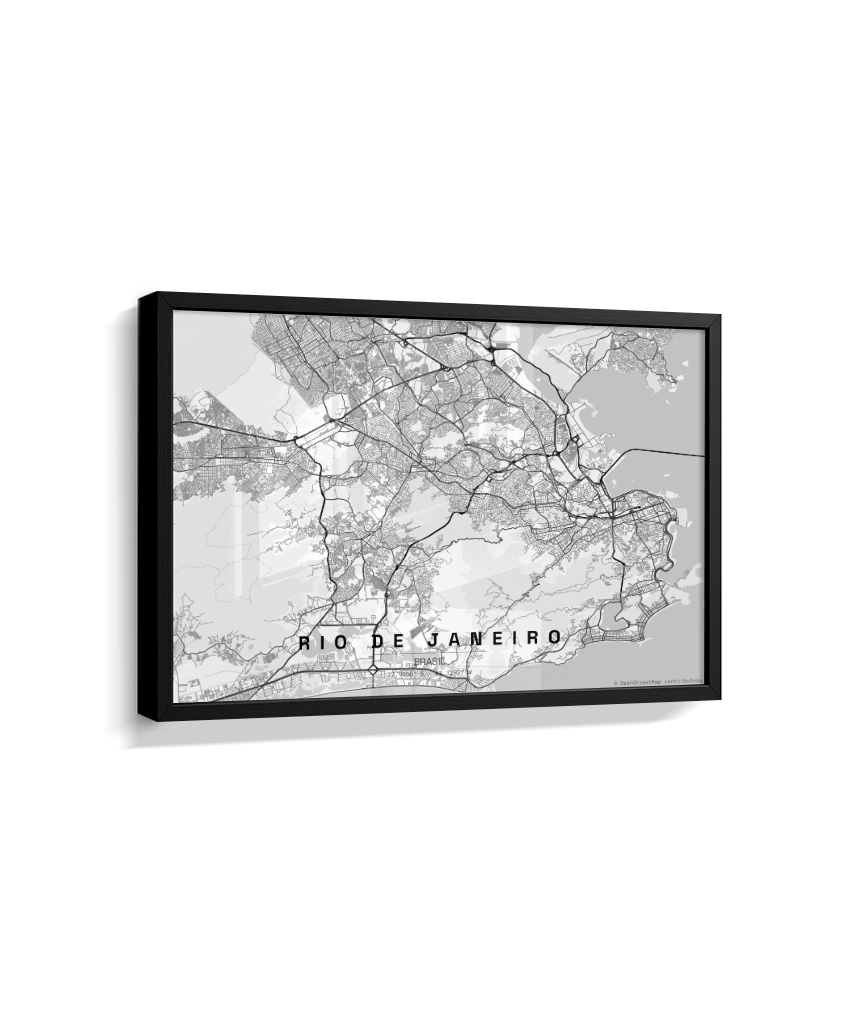 Quadro Mapa do Rio de Janeiro - Horizontal