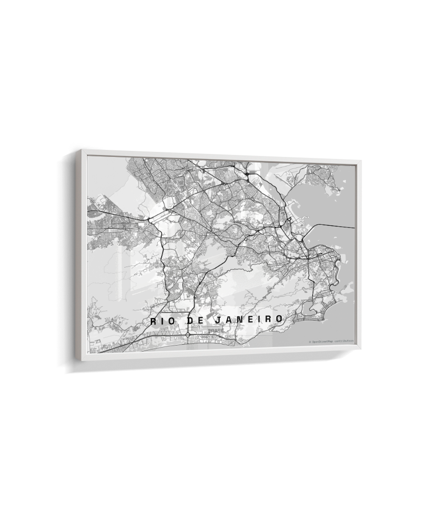 Quadro Mapa do Rio de Janeiro - Horizontal