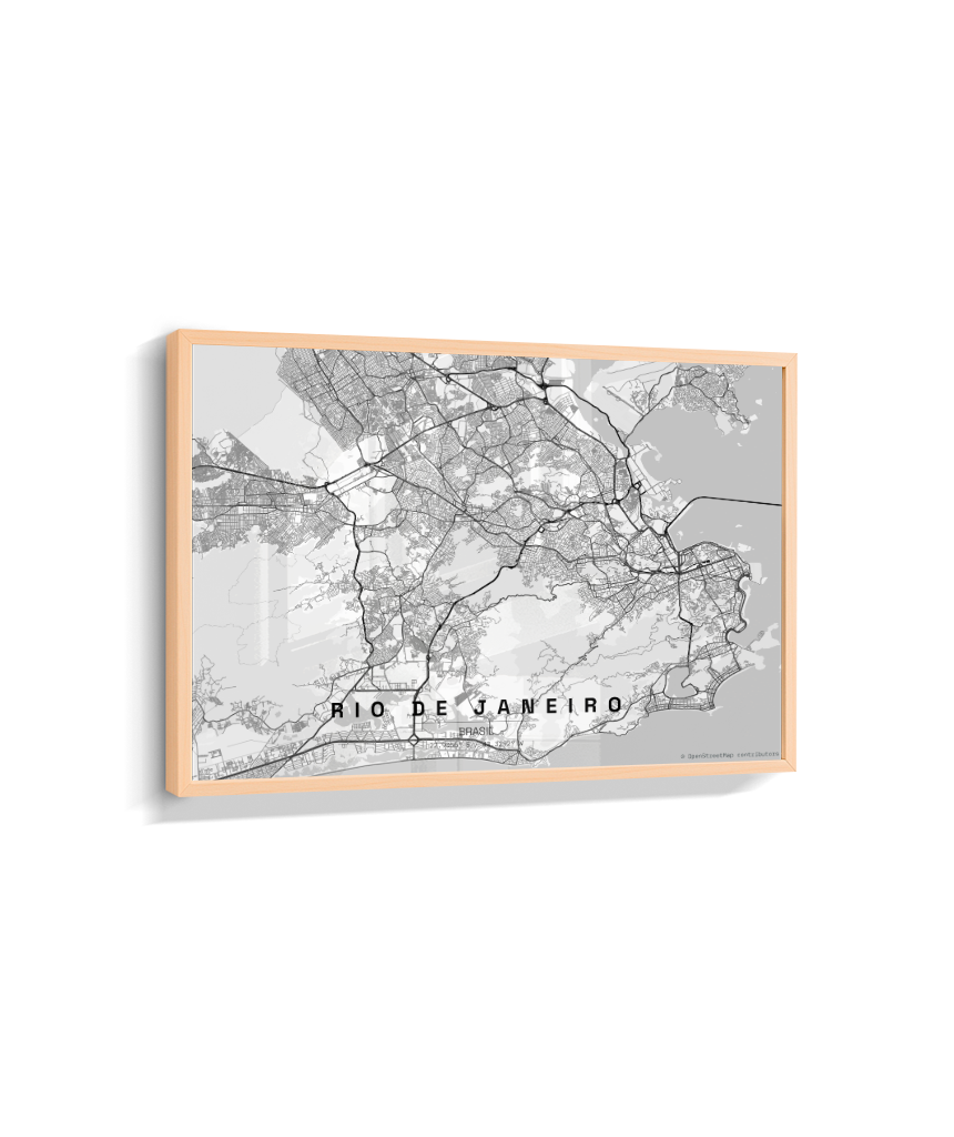Quadro Mapa do Rio de Janeiro - Horizontal