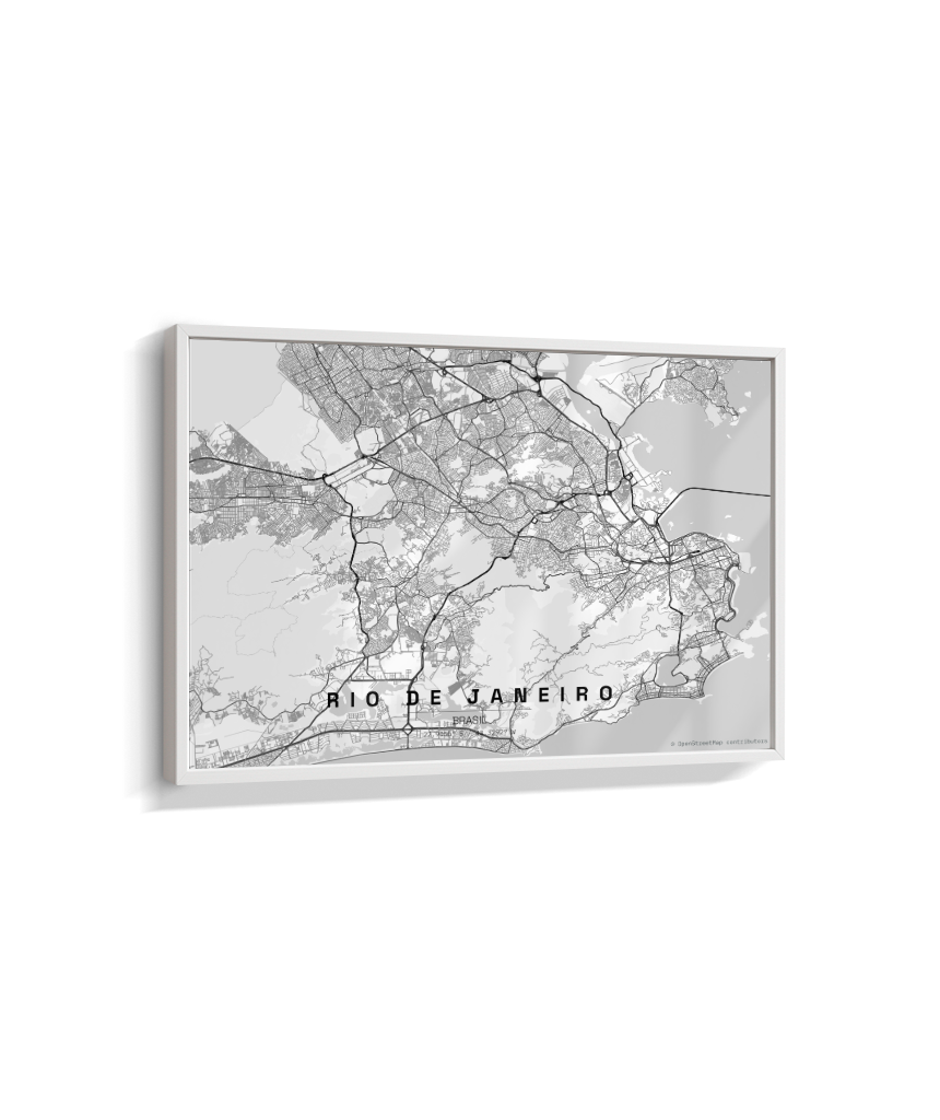 Quadro Mapa do Rio de Janeiro - Horizontal