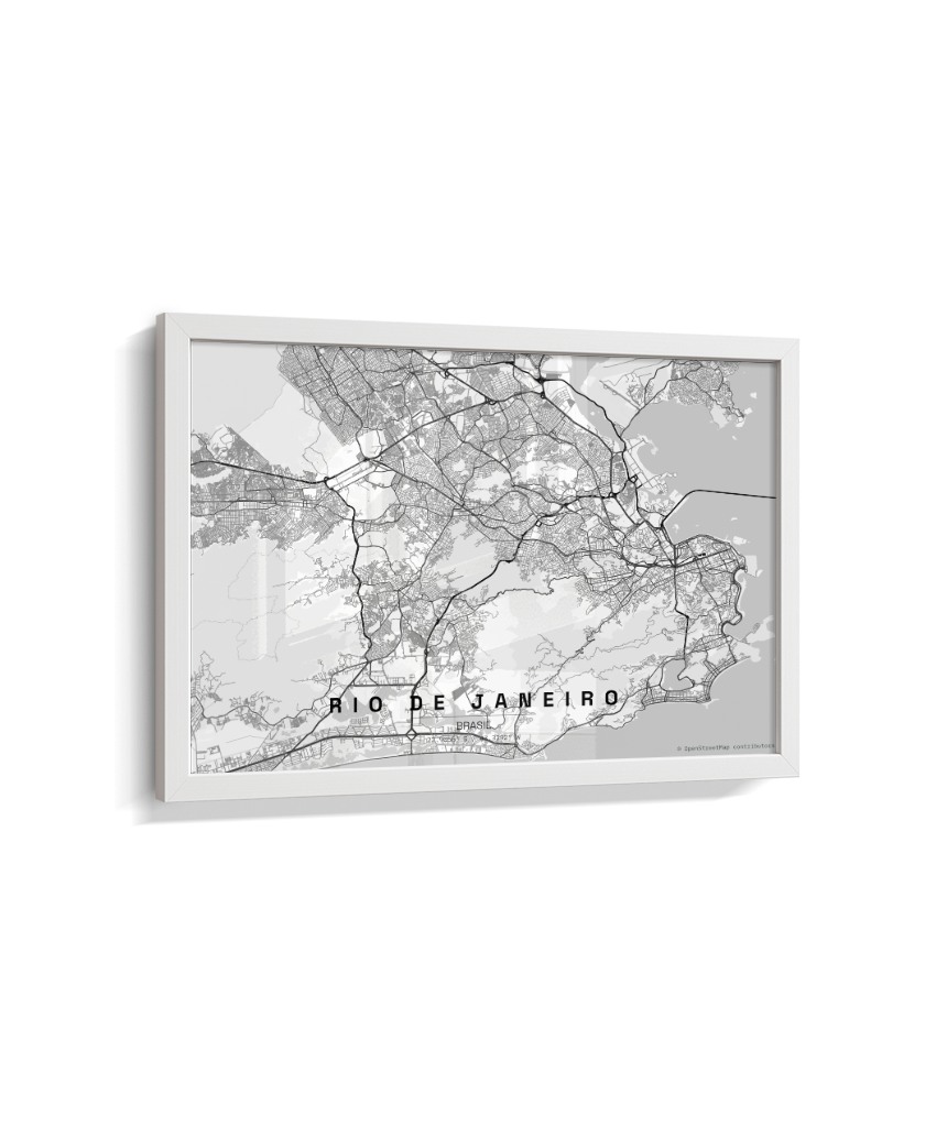 Quadro Mapa do Rio de Janeiro - Horizontal