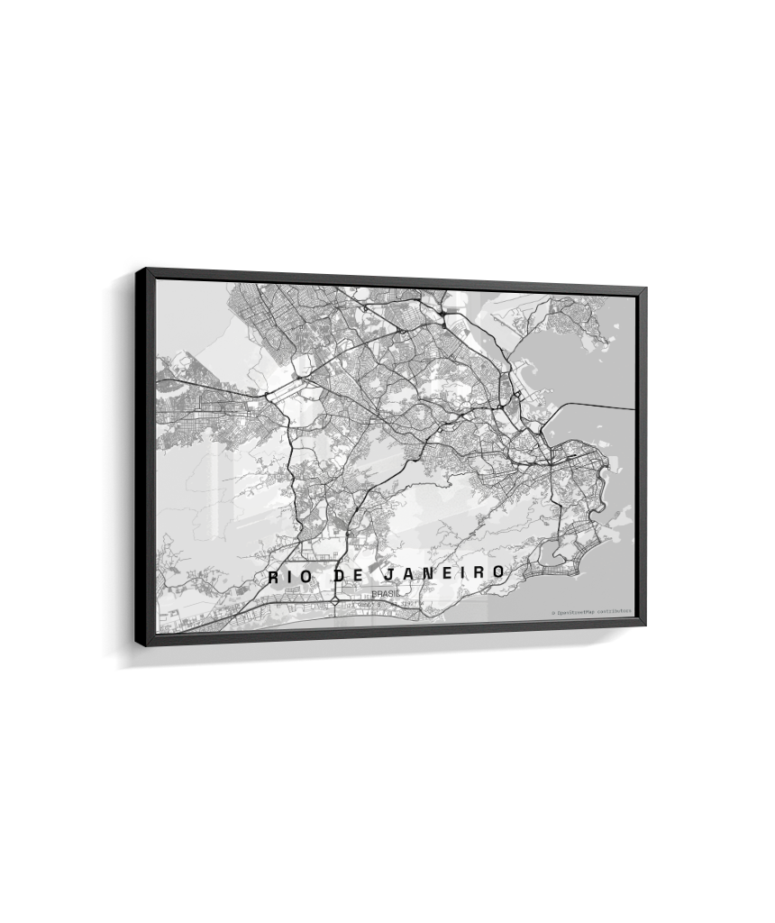 Quadro Mapa do Rio de Janeiro - Horizontal