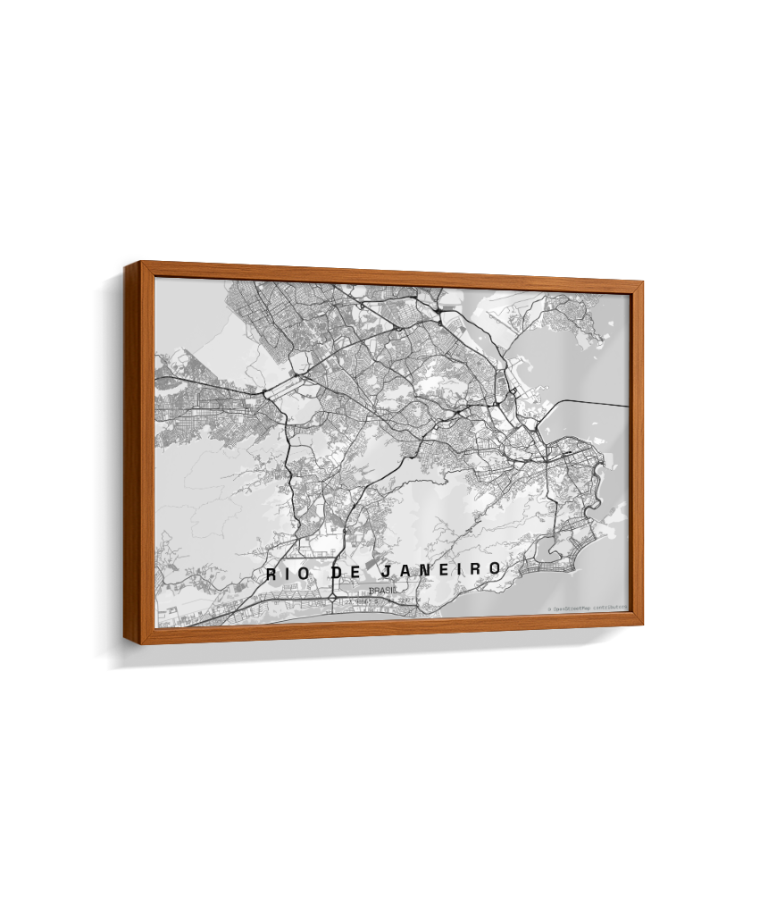 Quadro Mapa do Rio de Janeiro - Horizontal