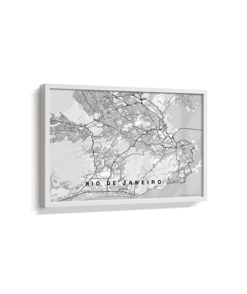 Quadro Mapa do Rio de Janeiro - Horizontal