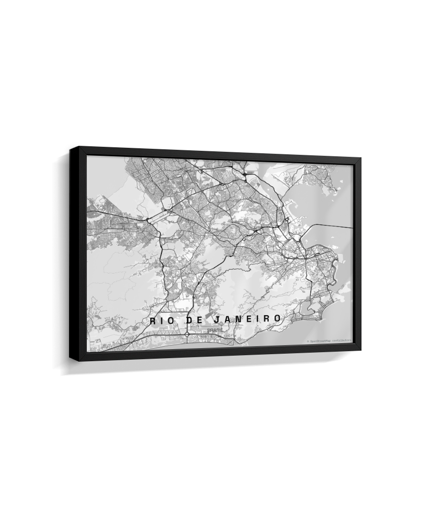 Quadro Mapa do Rio de Janeiro - Horizontal