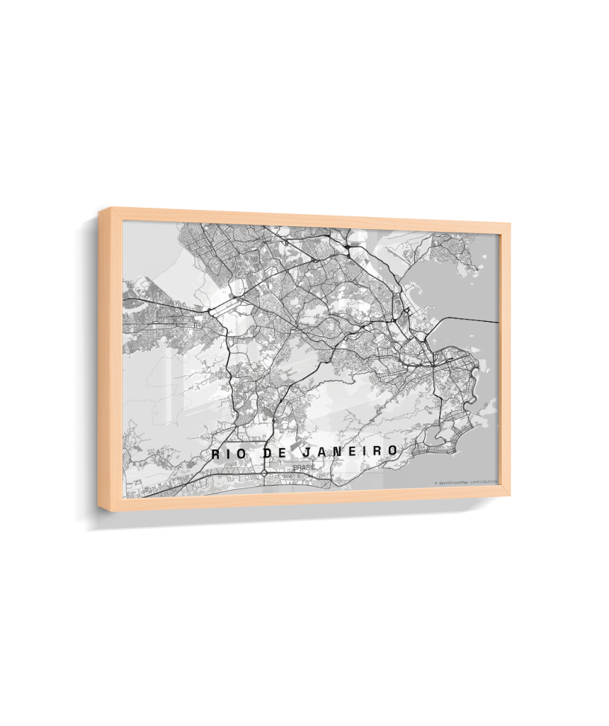Quadro Mapa do Rio de Janeiro - Horizontal