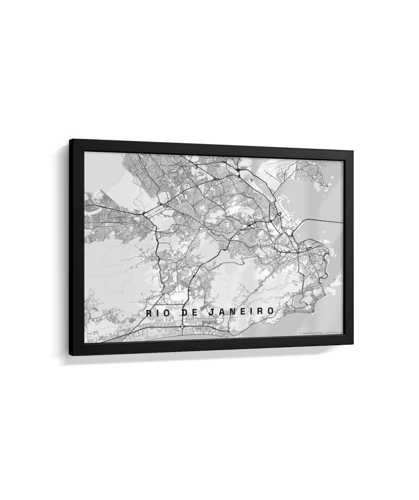 Quadro Mapa do Rio de Janeiro - Horizontal