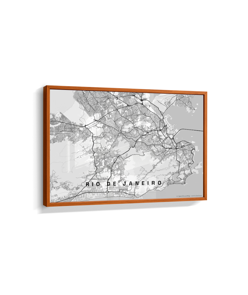 Quadro Mapa do Rio de Janeiro - Horizontal