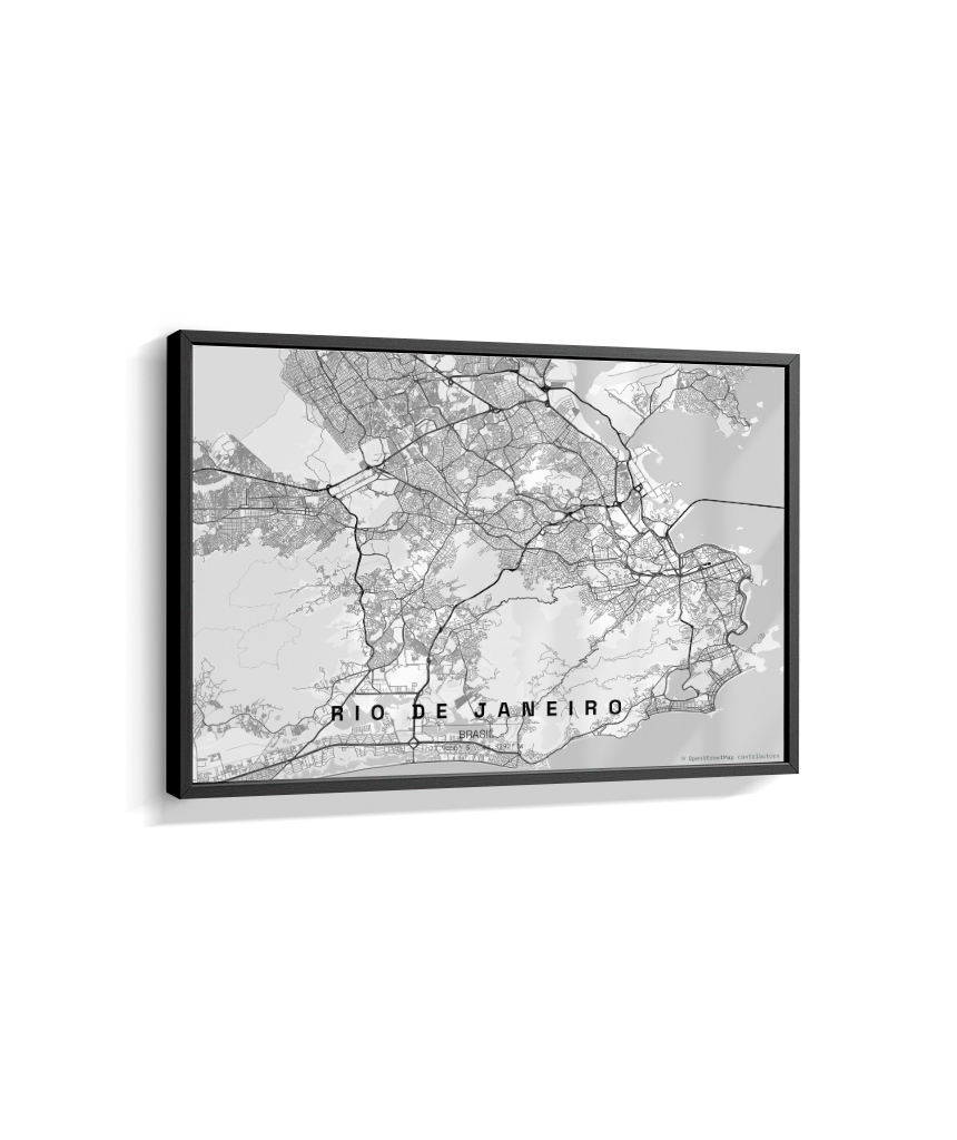 Quadro Mapa do Rio de Janeiro - Horizontal