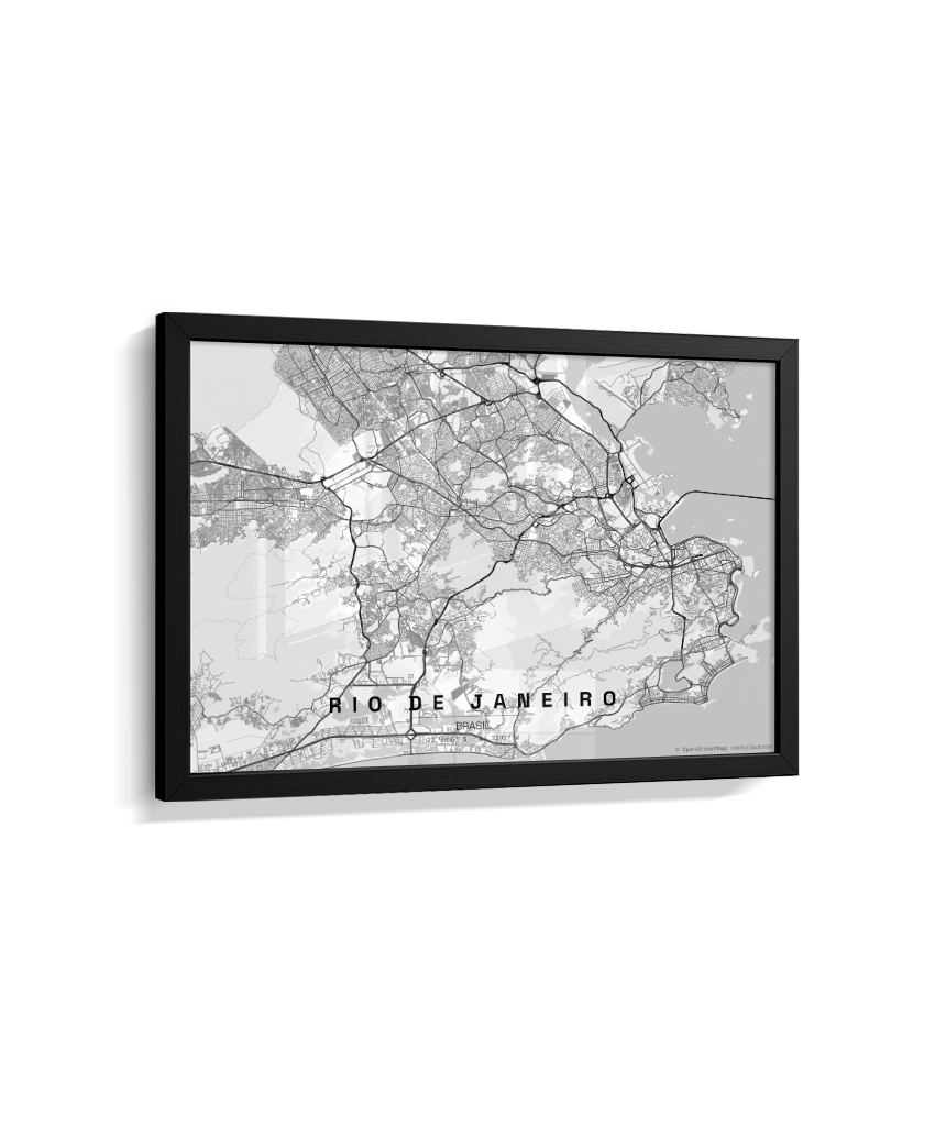 Quadro Mapa do Rio de Janeiro - Horizontal