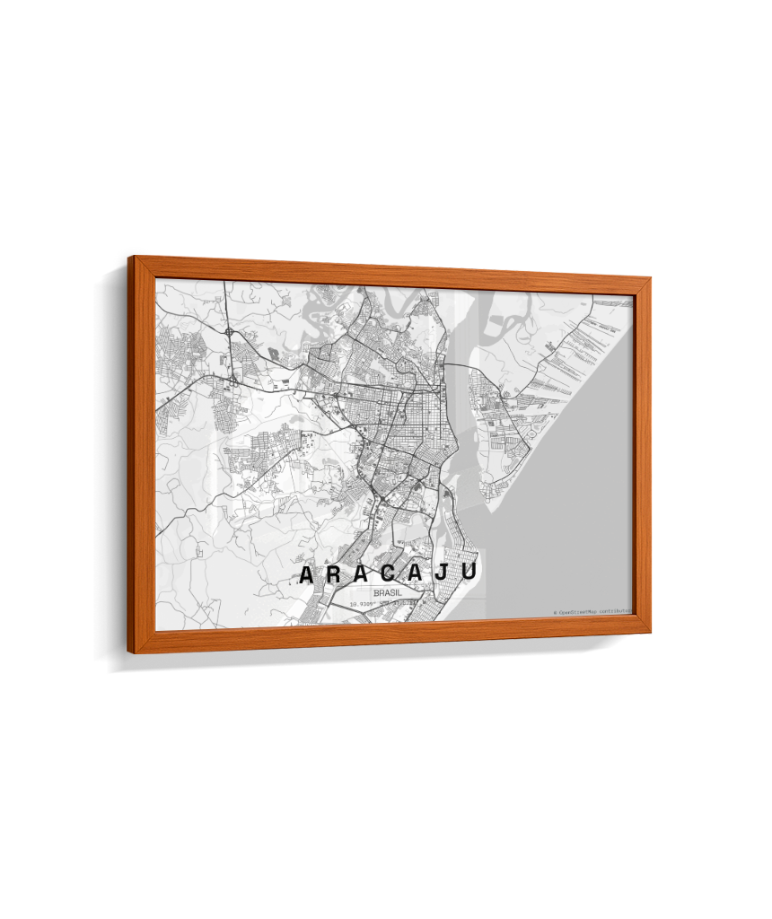 Quadro Mapa de Aracaju - Horizontal