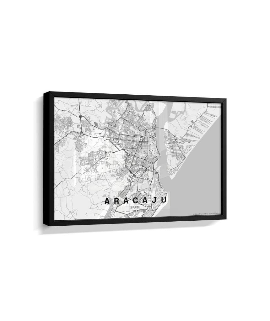 Quadro Mapa de Aracaju - Horizontal