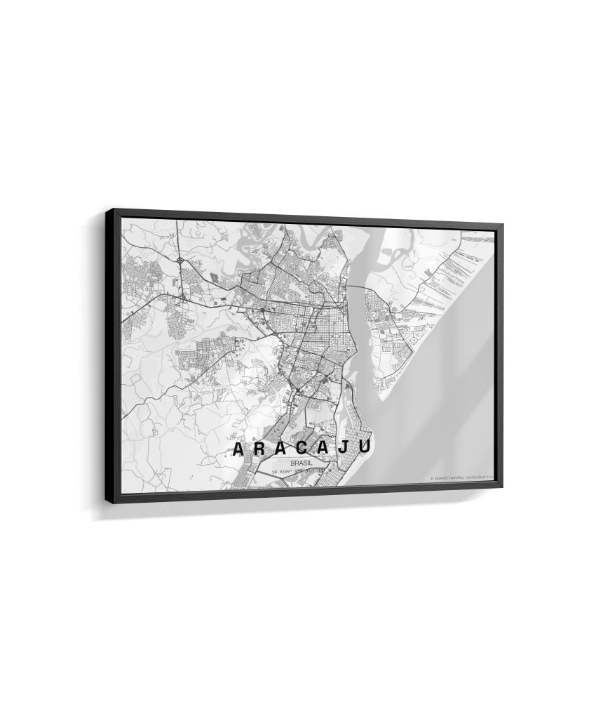 Quadro Mapa de Aracaju - Horizontal