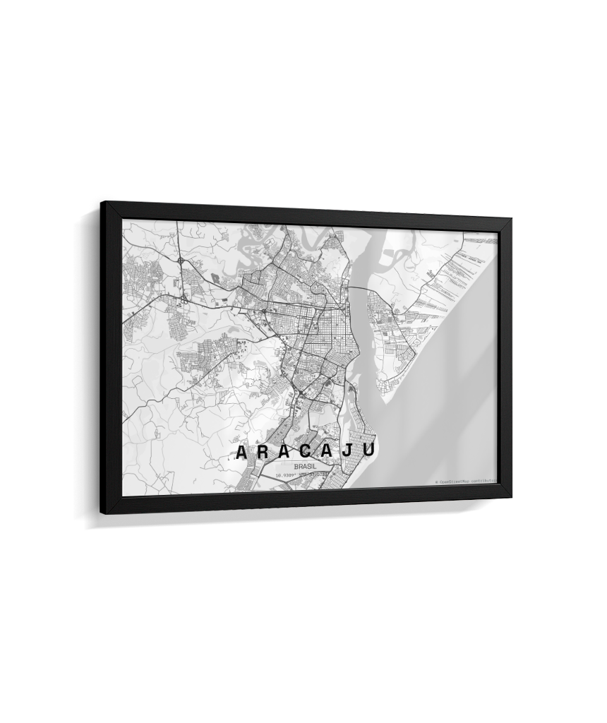 Quadro Mapa de Aracaju - Horizontal