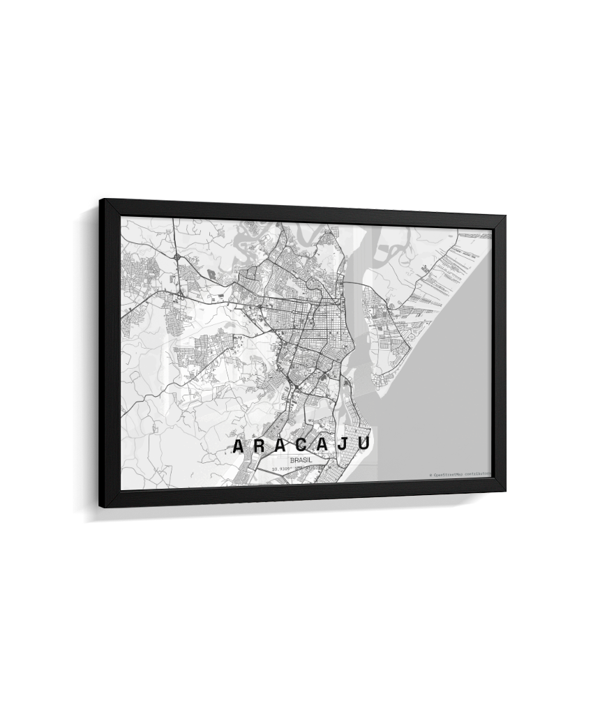 Quadro Mapa de Aracaju - Horizontal