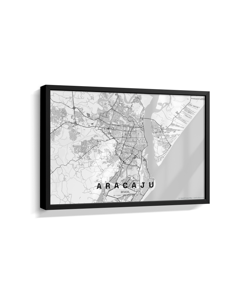 Quadro Mapa de Aracaju - Horizontal