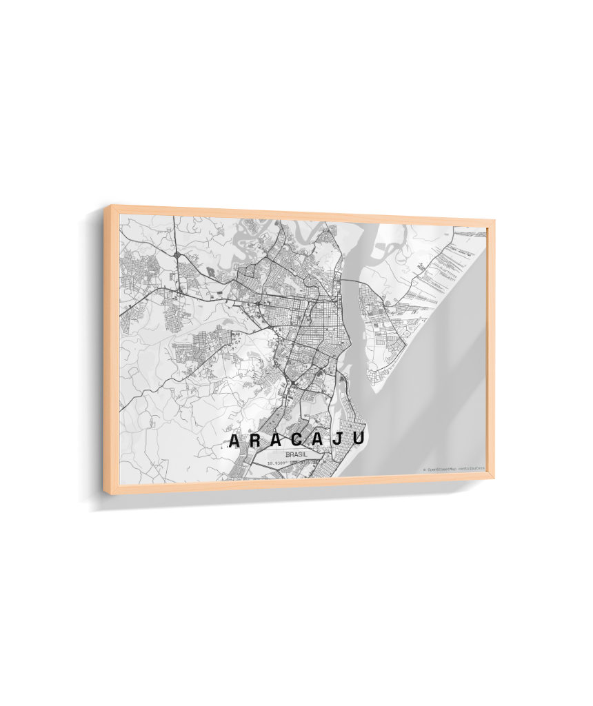 Quadro Mapa de Aracaju - Horizontal