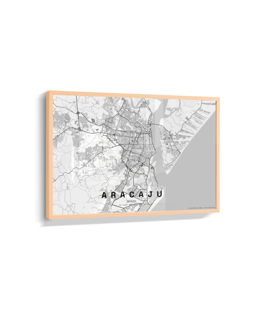 Quadro Mapa de Aracaju - Horizontal