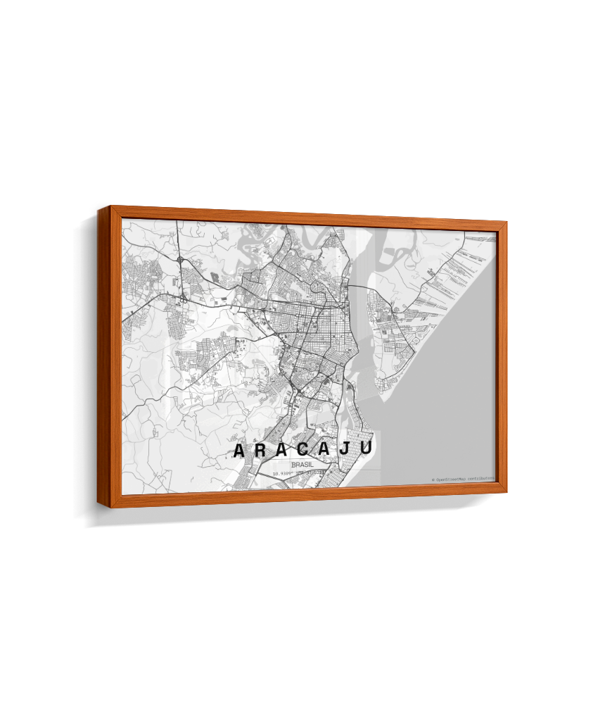 Quadro Mapa de Aracaju - Horizontal