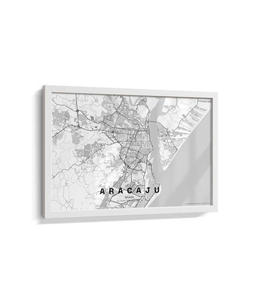 Quadro Mapa de Aracaju - Horizontal
