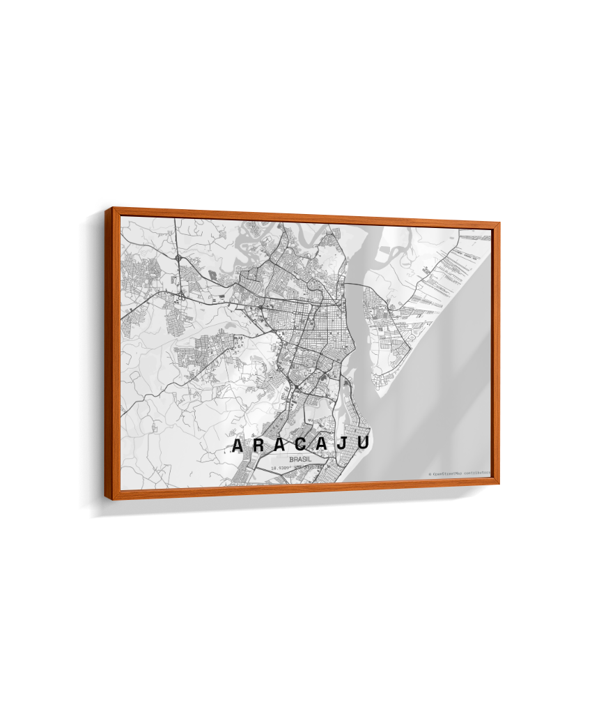 Quadro Mapa de Aracaju - Horizontal