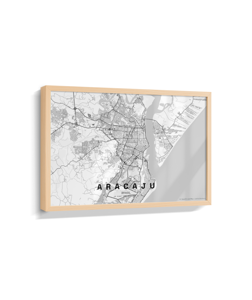 Quadro Mapa de Aracaju - Horizontal