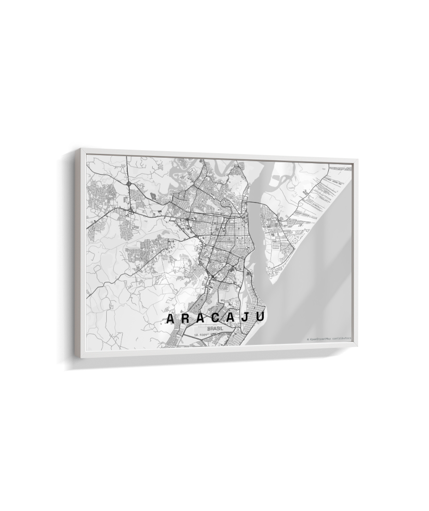 Quadro Mapa de Aracaju - Horizontal