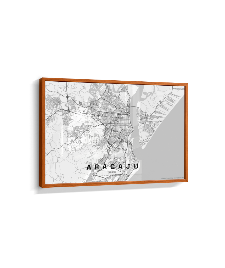 Quadro Mapa de Aracaju - Horizontal