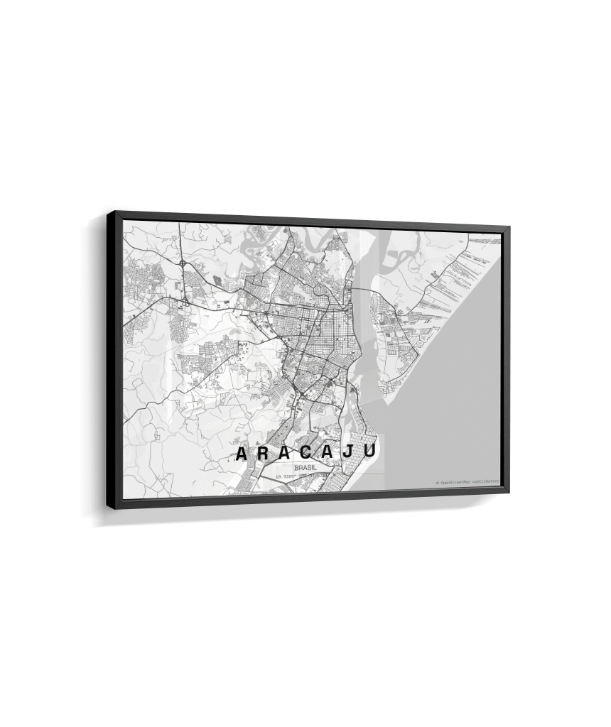 Quadro Mapa de Aracaju - Horizontal