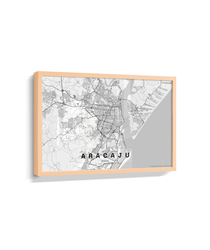 Quadro Mapa de Aracaju - Horizontal