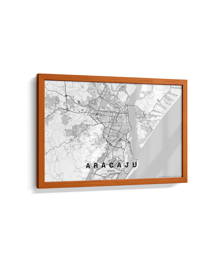 Quadro Mapa de Aracaju - Horizontal