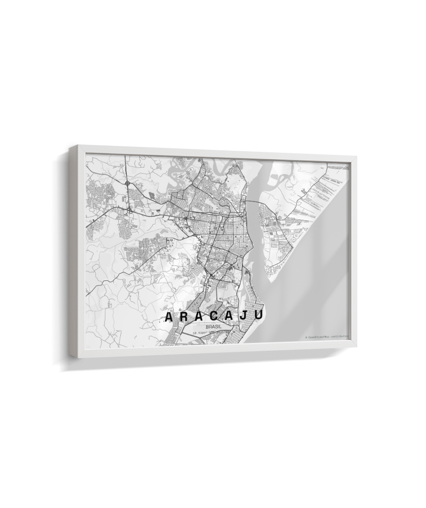 Quadro Mapa de Aracaju - Horizontal