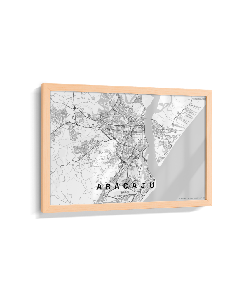 Quadro Mapa de Aracaju - Horizontal