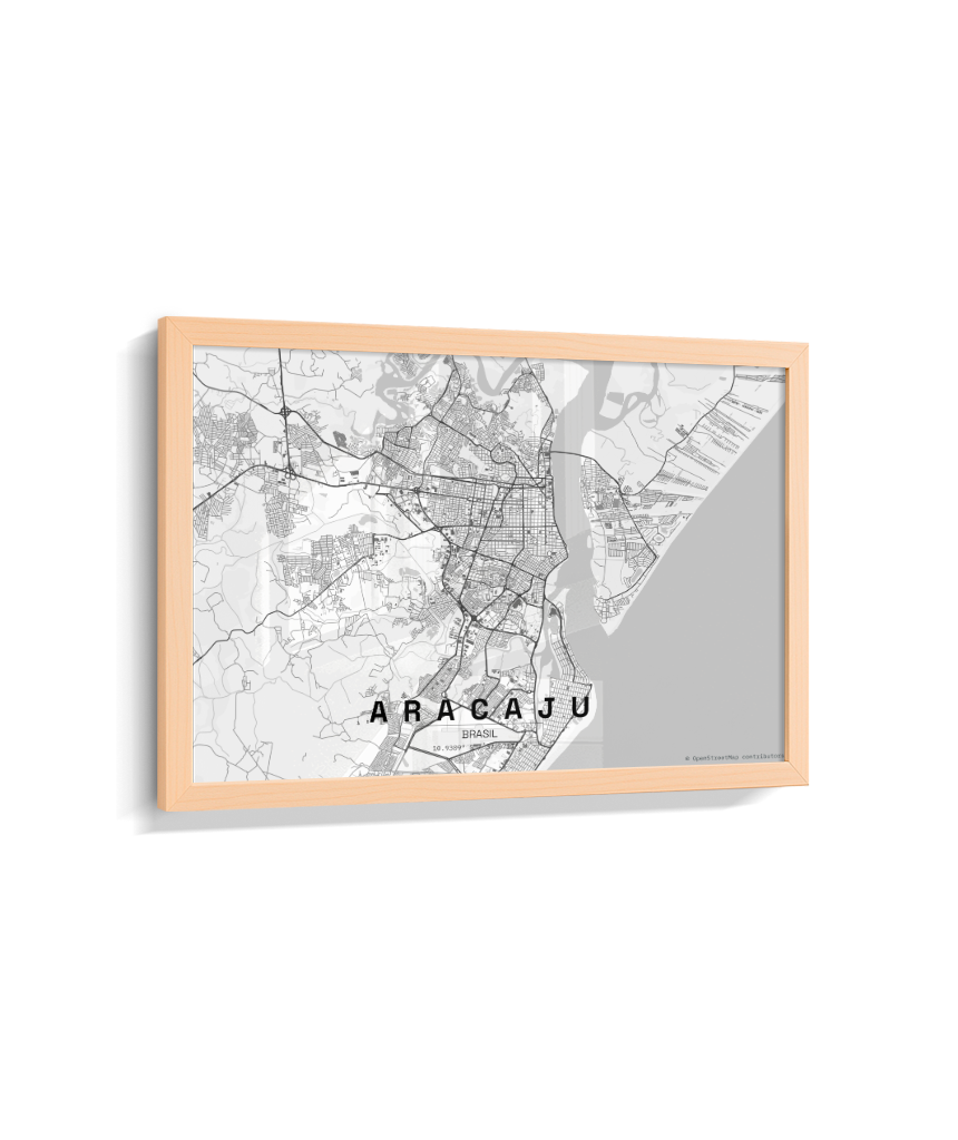 Quadro Mapa de Aracaju - Horizontal