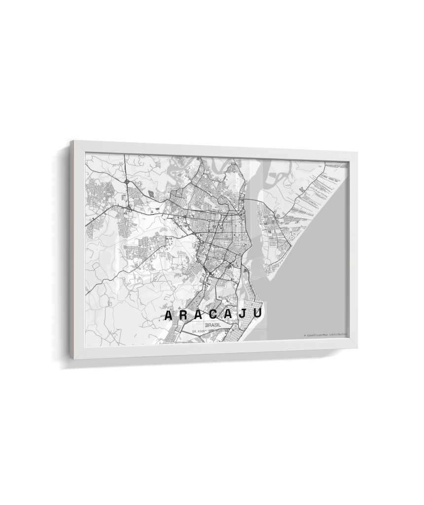 Quadro Mapa de Aracaju - Horizontal