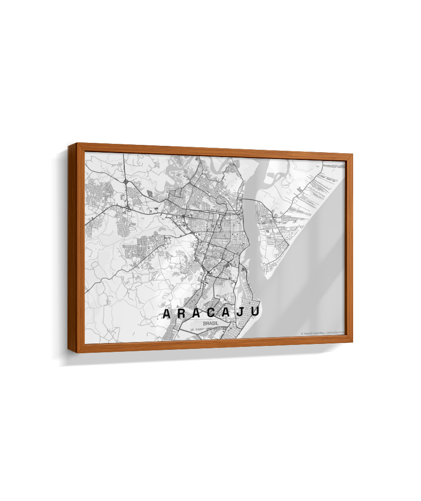 Quadro Mapa de Aracaju - Horizontal
