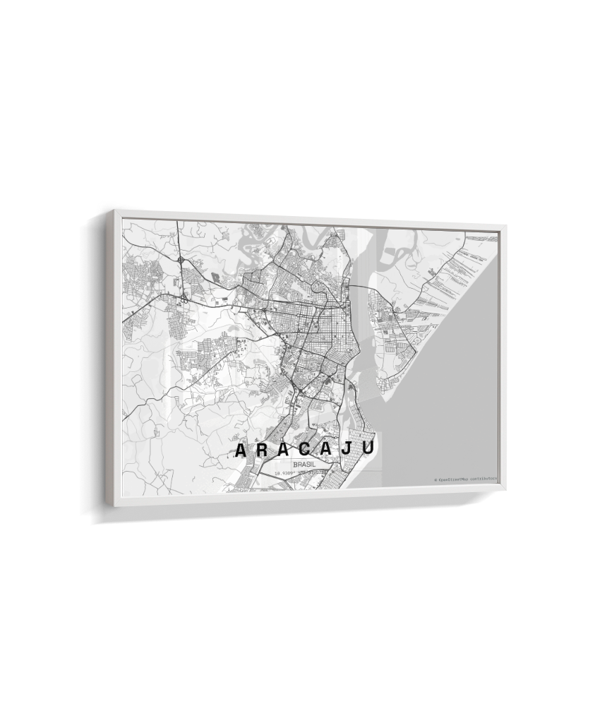 Quadro Mapa de Aracaju - Horizontal