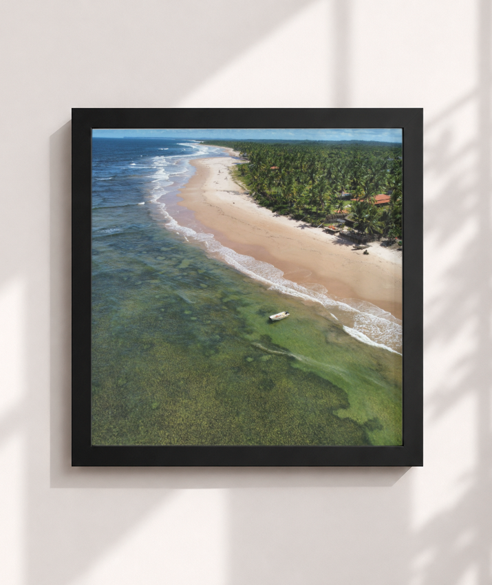 Quadro Praia de Algodões - Quadrado