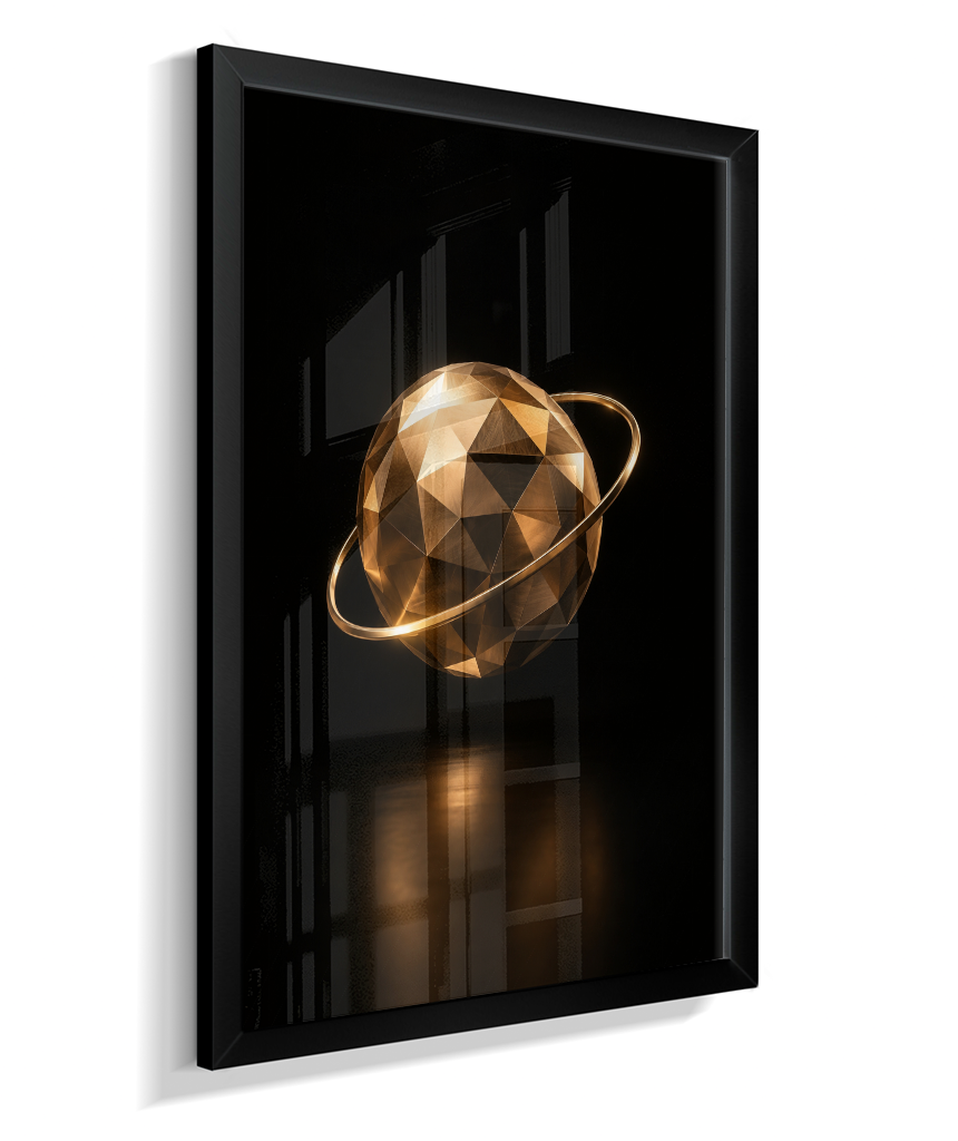 Esfera em Órbita — Bronze e Preto