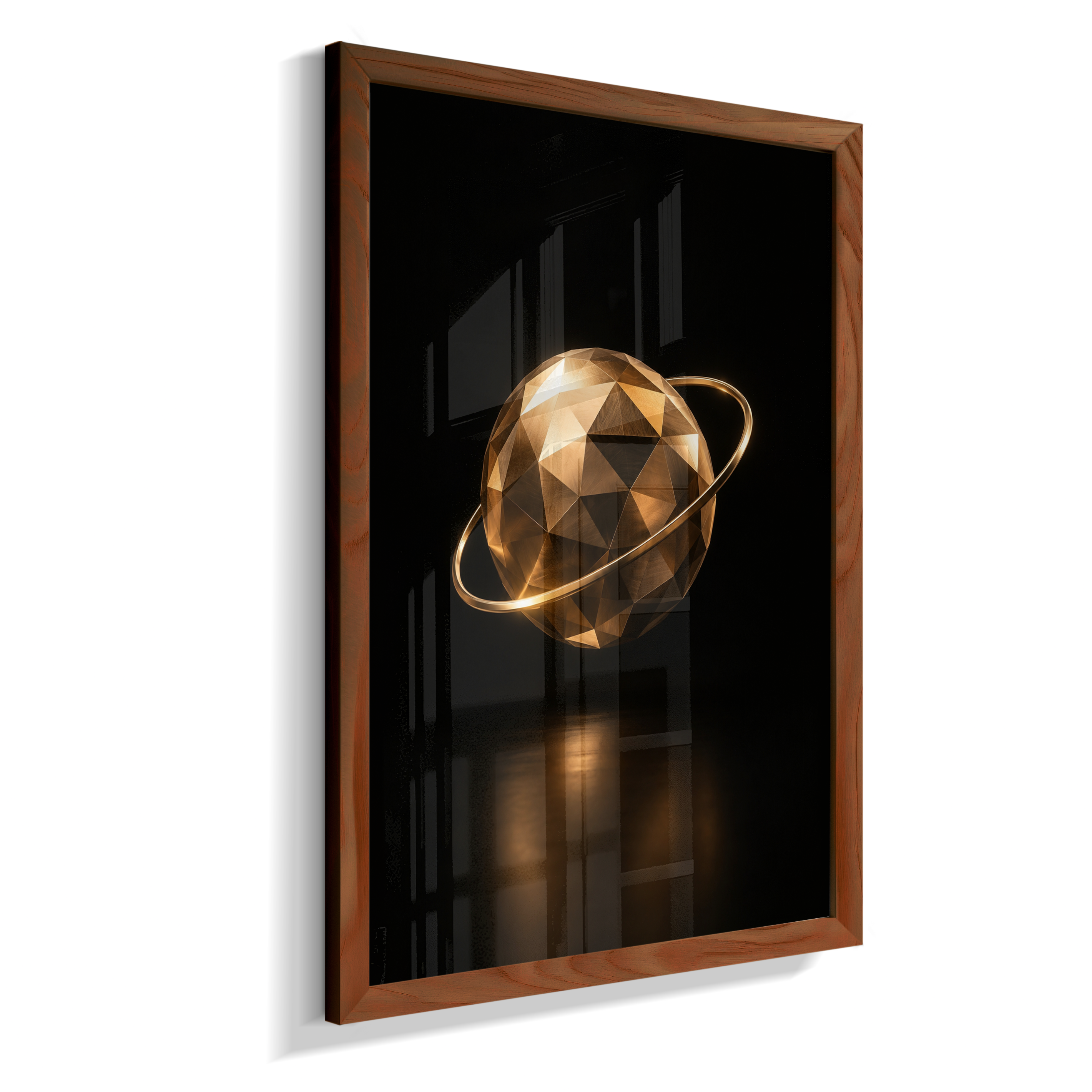 Esfera em Órbita — Bronze e Preto