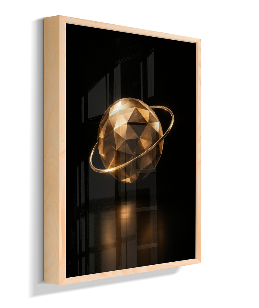 Esfera em Órbita — Bronze e Preto