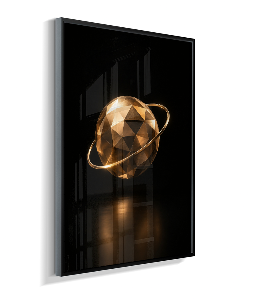 Esfera em Órbita — Bronze e Preto